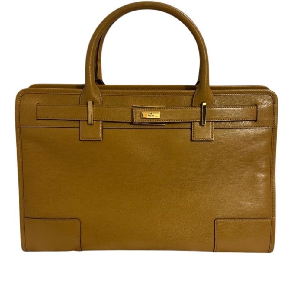 Gucci Kelly Brown Leather Handbag - Picture 2 of 15